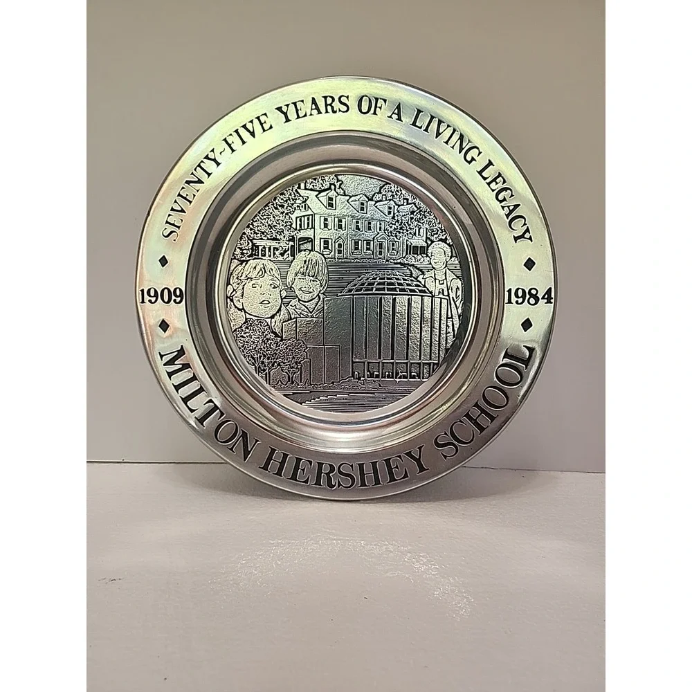 Wilton Armetale 1984 Commemorative Plate 75th anniversary Milton Hershey School